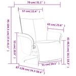 Casa si Gradina - Mobilier - Scaune si fotolii - Fotolii - Fotoliu rabatabil cu suport de picioare, gri inchis, textil - Infinity.ro