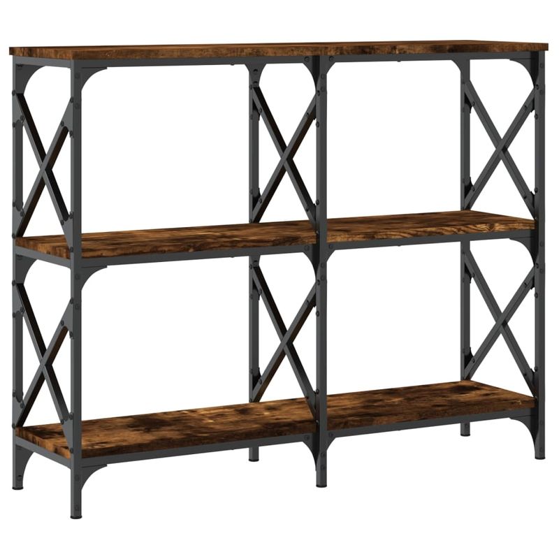 Casa si Gradina - Mobilier - Comode si corpuri - Console - Masuta consola, stejar fumuriu, 100x28x80,5 cm, lemn prelucrat - Infinity.ro
