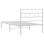 Casa si Gradina - Mobilier - Paturi si accesorii - Paturi - Cadru de pat din metal cu tablie, alb, 100x200 cm - Infinity.ro