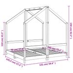 Casa si Gradina - Mobilier - Mobilier copii - Patuturi copii - Cadru de pat pentru copii, 2x(70x140) cm, lemn masiv de pin - Infinity.ro