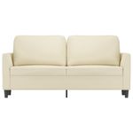 Casa si Gradina - Mobilier - Canapele si coltare - Canapele - Canapea cu 2 locuri, crem, 140 cm, piele ecologica - Infinity.ro