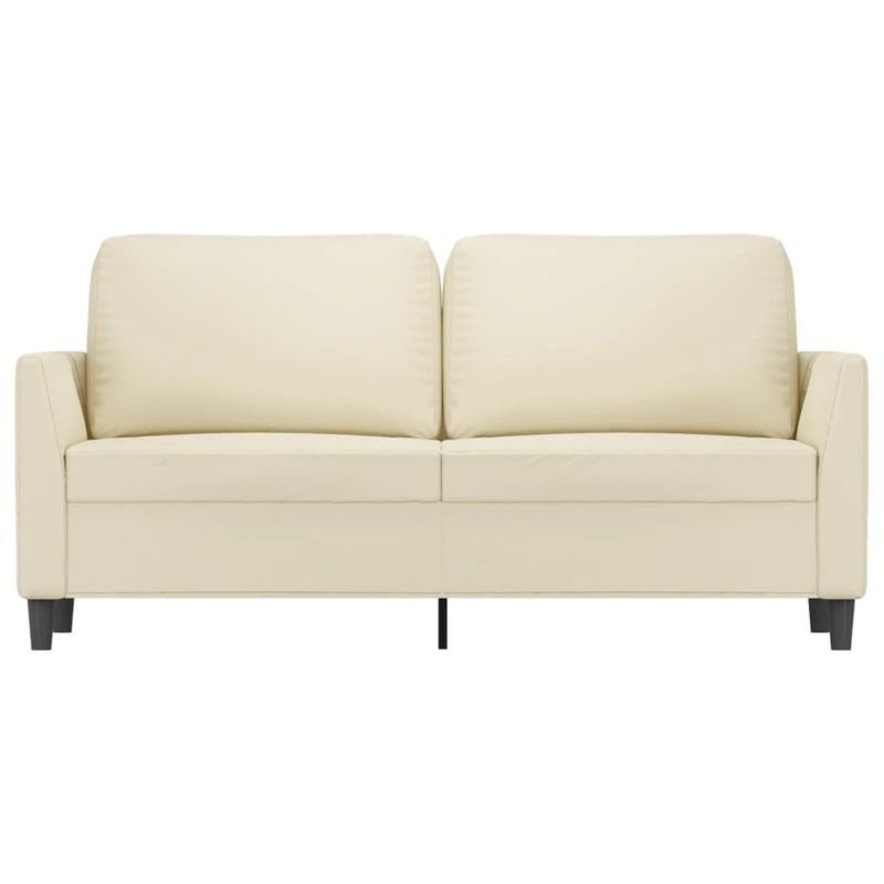 Casa si Gradina - Mobilier - Canapele si coltare - Canapele - Canapea cu 2 locuri, crem, 140 cm, piele ecologica - Infinity.ro