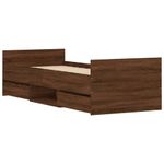 Casa si Gradina - Mobilier - Paturi si accesorii - Paturi - Cadru de pat cu tablie la cap/picioare, stejar maro, 75x190 cm - Infinity.ro