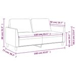 Casa si Gradina - Mobilier - Canapele si coltare - Canapele - Canapea cu 2 locuri, crem, 140 cm, piele ecologica - Infinity.ro