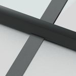 Casa si Gradina - Constructii - Usi interior, exterior si garaj - Usi interior - Usa de interior negru 83x201,5 cm sticla securiz./aluminiu slim, negru și transparent și mat, model 4x2 grilaje - Infinity.ro