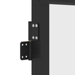 Casa si Gradina - Constructii - Usi interior, exterior si garaj - Usi interior - Usa de interior negru 83x201,5 cm sticla securiz./aluminiu slim, negru și transparent și mat, model 4x2 grilaje - Infinity.ro