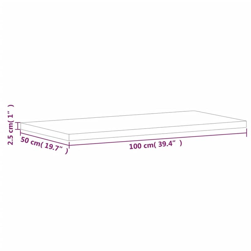 Casa si Gradina - Mobilier - Mobilier baie - Blaturi baie - Blat de baie, 100x50x2,5 cm, lemn masiv de fag, natural - Infinity.ro