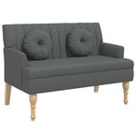 Casa si Gradina - Mobilier - Canapele si coltare - Banchete - Bancheta cu perne, gri inchis, 113x64,5x75,5 cm, textil - Infinity.ro