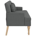 Casa si Gradina - Mobilier - Canapele si coltare - Banchete - Bancheta cu perne, gri inchis, 113x64,5x75,5 cm, textil - Infinity.ro