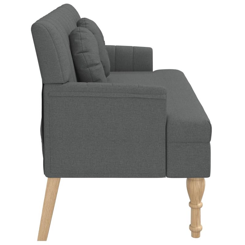 Casa si Gradina - Mobilier - Canapele si coltare - Banchete - Bancheta cu perne, gri inchis, 113x64,5x75,5 cm, textil - Infinity.ro