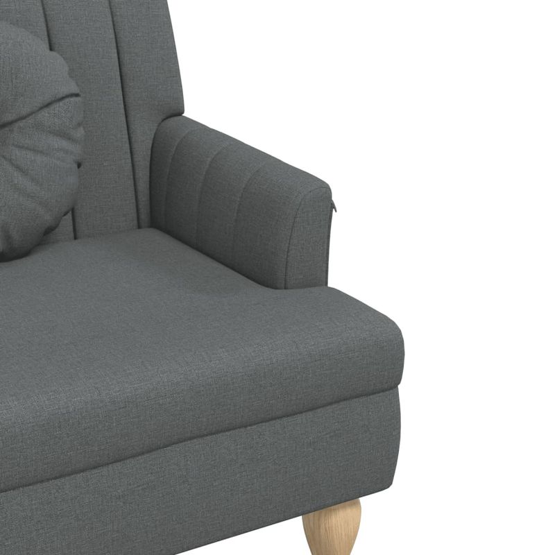 Casa si Gradina - Mobilier - Canapele si coltare - Banchete - Bancheta cu perne, gri inchis, 113x64,5x75,5 cm, textil - Infinity.ro
