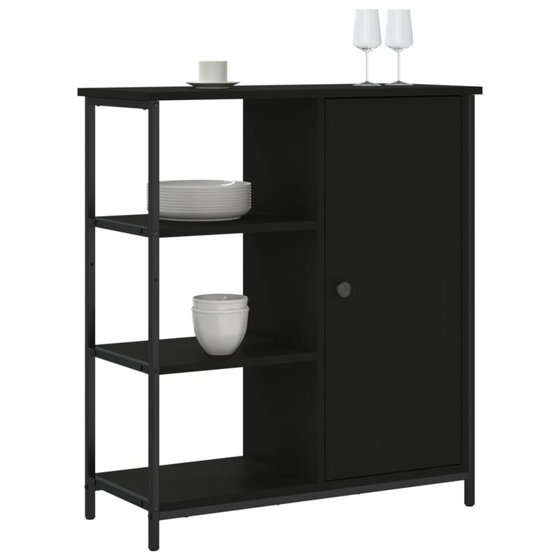 Casa si Gradina - Mobilier - Comode si corpuri - Comode - Servanta, negru, 70x30x80 cm, lemn prelucrat - Infinity.ro
