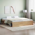 Casa si Gradina - Mobilier - Paturi si accesorii - Paturi - Cadru pat, stejar sonoma, 180x200 cm, Super King Size - Infinity.ro