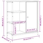 Casa si Gradina - Mobilier - Comode si corpuri - Comode - Servanta, negru, 70x30x80 cm, lemn prelucrat - Infinity.ro