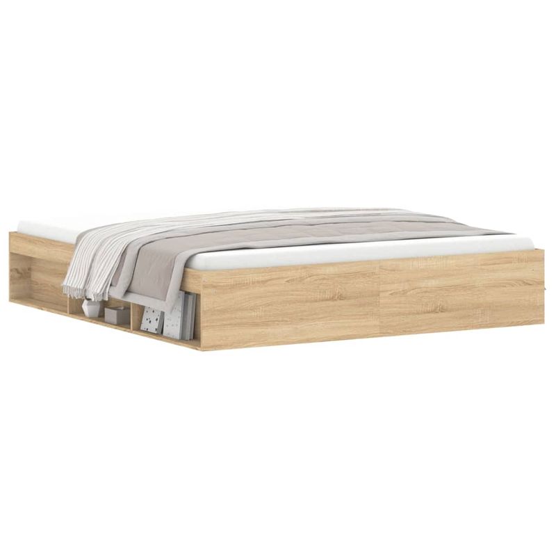 Casa si Gradina - Mobilier - Paturi si accesorii - Paturi - Cadru pat, stejar sonoma, 180x200 cm, Super King Size - Infinity.ro