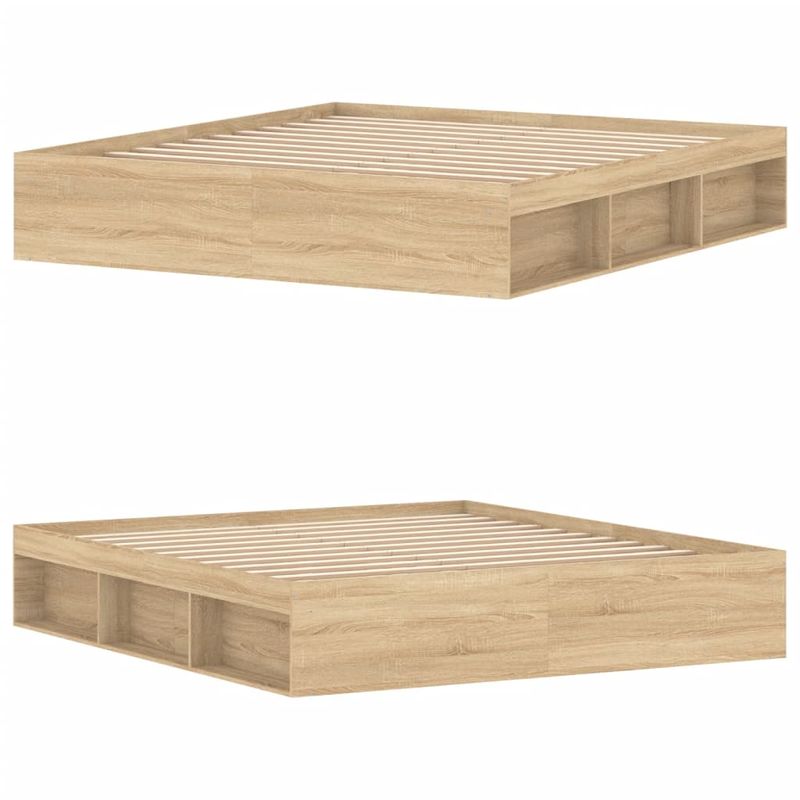 Casa si Gradina - Mobilier - Paturi si accesorii - Paturi - Cadru pat, stejar sonoma, 180x200 cm, Super King Size - Infinity.ro