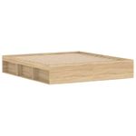 Casa si Gradina - Mobilier - Paturi si accesorii - Paturi - Cadru pat, stejar sonoma, 180x200 cm, Super King Size - Infinity.ro