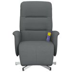 Ingrijire personala si Cosmetice - Sanatate si wellness - Articole wellness - Fotolii de masaj - Fotoliu masaj rabatabil cu suport picioare, gri inchis, textil - Infinity.ro