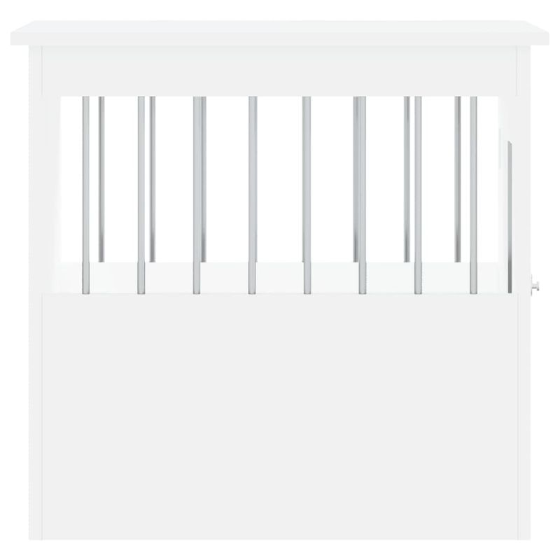 Petshop - Accesorii petshop - Culcusuri si custi - Custi interior si exterior - Mobilier tip lada pentru caini, alb, 45x62x59 cm lemn prelucrat - Infinity.ro
