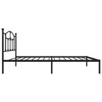 Casa si Gradina - Mobilier - Paturi si accesorii - Paturi - Cadru pat metalic cu tablie, negru, 90x200 cm - Infinity.ro