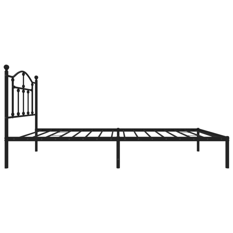 Casa si Gradina - Mobilier - Paturi si accesorii - Paturi - Cadru pat metalic cu tablie, negru, 90x200 cm - Infinity.ro