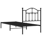 Casa si Gradina - Mobilier - Paturi si accesorii - Paturi - Cadru pat metalic cu tablie, negru, 90x200 cm - Infinity.ro