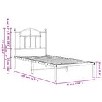 Casa si Gradina - Mobilier - Paturi si accesorii - Paturi - Cadru pat metalic cu tablie, negru, 90x200 cm - Infinity.ro