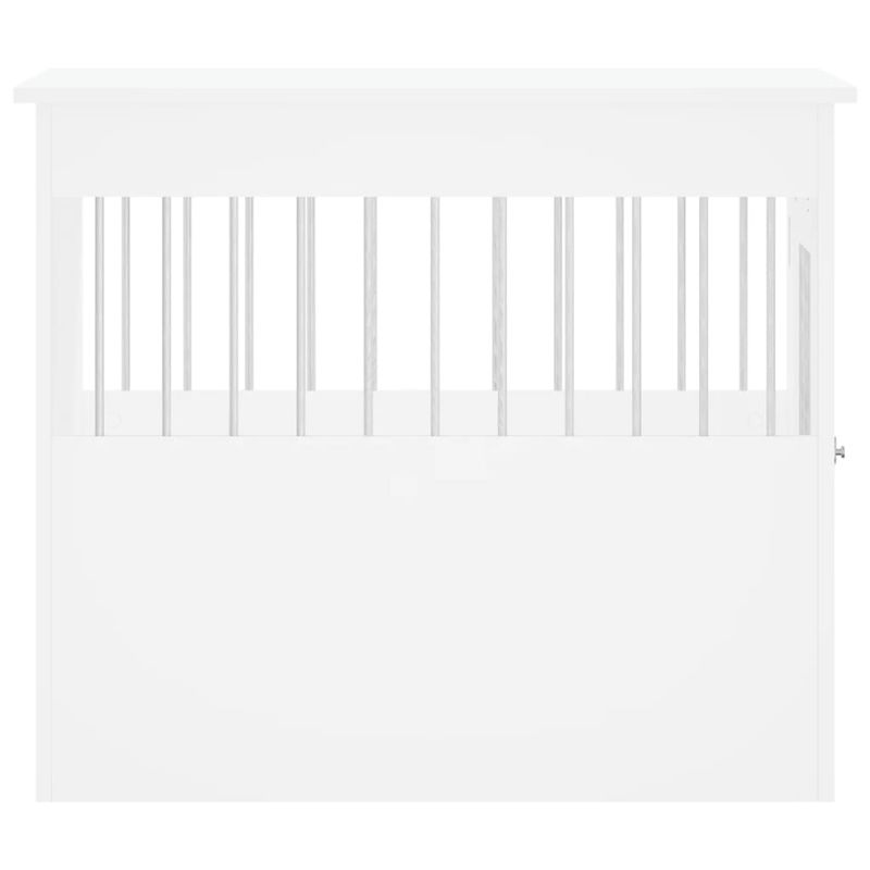 Petshop - Accesorii petshop - Culcusuri si custi - Custi interior si exterior - Lada pentru caini, alb, 55x80x68 cm, lemn compozit - Infinity.ro