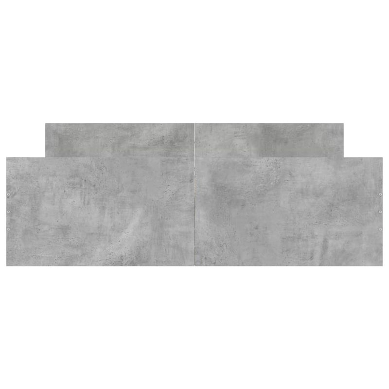 Casa si Gradina - Mobilier - Paturi si accesorii - Paturi - Cadru de pat cu tablie la cap/picioare, gri beton, 135x190 cm - Infinity.ro