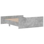 Casa si Gradina - Mobilier - Paturi si accesorii - Paturi - Cadru de pat cu tablie la cap/picioare, gri beton, 135x190 cm - Infinity.ro