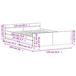 Casa si Gradina - Mobilier - Paturi si accesorii - Paturi - Cadru de pat cu tablie la cap/picioare, gri beton, 135x190 cm - Infinity.ro