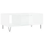 Casa si Gradina - Mobilier - Mese si birouri - Masute de cafea - Masuta de cafea, alb extralucios, 90x50x36,5 cm, lemn compozit - Infinity.ro