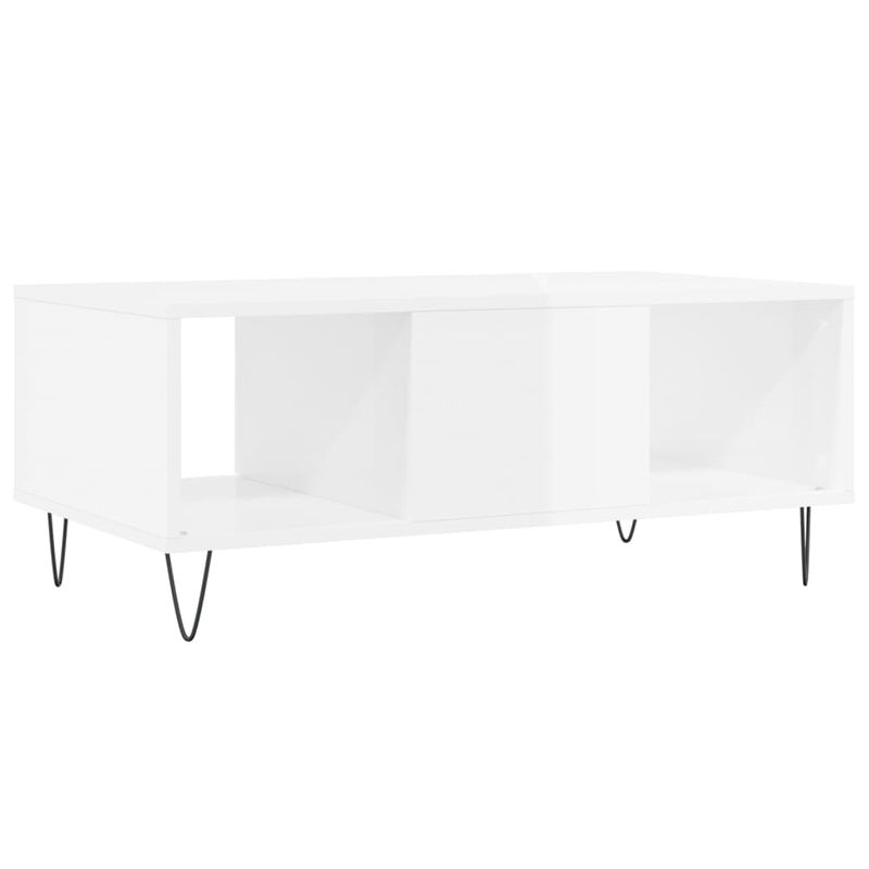 Casa si Gradina - Mobilier - Mese si birouri - Masute de cafea - Masuta de cafea, alb extralucios, 90x50x36,5 cm, lemn compozit - Infinity.ro