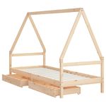Casa si Gradina - Mobilier - Mobilier copii - Patuturi copii - Cadru pat copii cu sertare, 80x200 cm, lemn masiv de pin - Infinity.ro