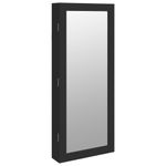 Casa si Gradina - Mobilier - Dulapuri si sifoniere - Dulapuri - Dulap de bijuterii cu oglinda si lumini LED, de perete, negru - Infinity.ro