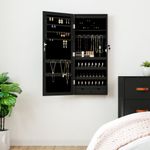 Casa si Gradina - Mobilier - Dulapuri si sifoniere - Dulapuri - Dulap de bijuterii cu oglinda si lumini LED, de perete, negru - Infinity.ro