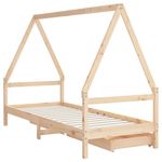 Casa si Gradina - Mobilier - Mobilier copii - Patuturi copii - Cadru pat copii cu sertare, 80x200 cm, lemn masiv de pin - Infinity.ro