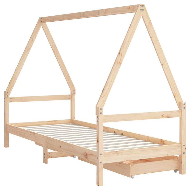 Casa si Gradina - Mobilier - Mobilier copii - Patuturi copii - Cadru pat copii cu sertare, 80x200 cm, lemn masiv de pin - Infinity.ro