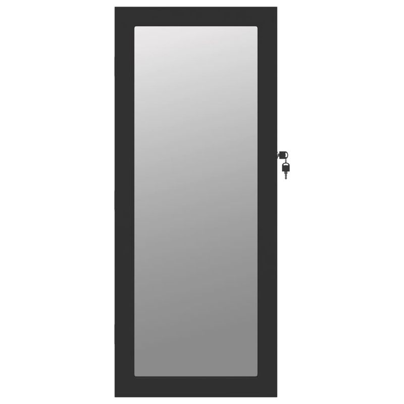 Casa si Gradina - Mobilier - Dulapuri si sifoniere - Dulapuri - Dulap de bijuterii cu oglinda si lumini LED, de perete, negru - Infinity.ro