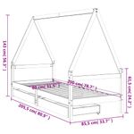 Casa si Gradina - Mobilier - Mobilier copii - Patuturi copii - Cadru pat copii cu sertare, 80x200 cm, lemn masiv de pin - Infinity.ro