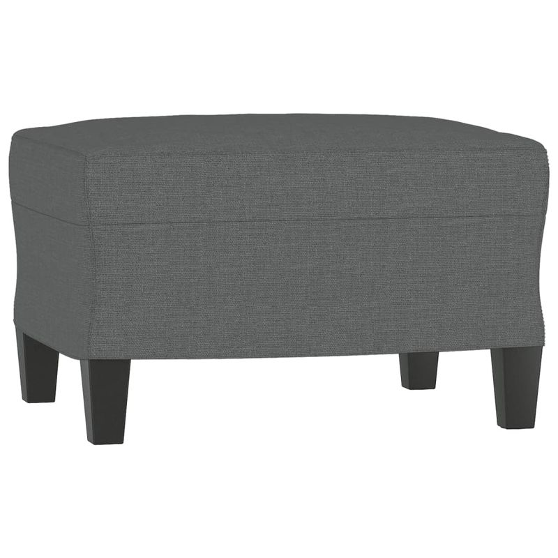 Casa si Gradina - Mobilier - Scaune si fotolii - Fotolii - Fotoliu canapea cu taburet, gri inchis, 60 cm, textil - Infinity.ro