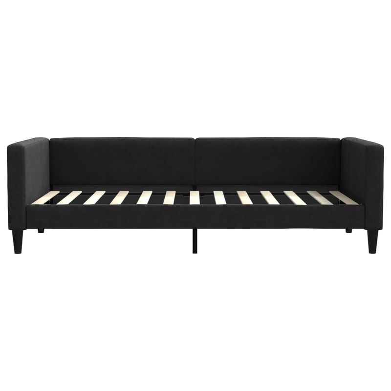 Casa si Gradina - Mobilier - Paturi si accesorii - Paturi - Pat de zi cu saltea, negru, 90x200 cm, textil - Infinity.ro