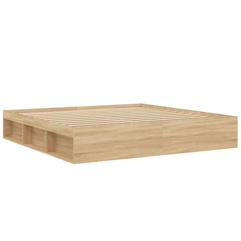 Casa si Gradina - Mobilier - Paturi si accesorii - Paturi - Cadru de pat, stejar sonoma, 200x200 cm - Infinity.ro