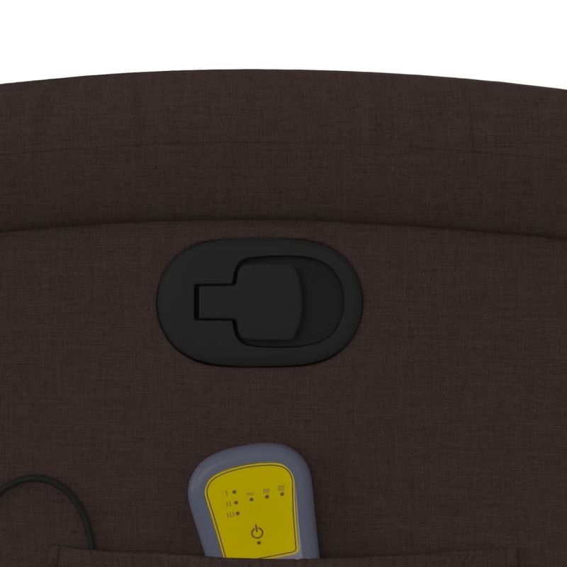 Ingrijire personala si Cosmetice - Sanatate si wellness - Articole wellness - Fotolii de masaj - Fotoliu rabatabil de masaj, cu ridicare, maro inchis, textil - Infinity.ro