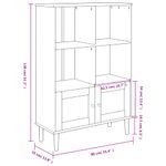 Casa si Gradina - Mobilier - Biblioteci si rafturi - Biblioteci - Biblioteca SENJA, aspect ratan alb, 90x35x130 cm lemn masiv pin - Infinity.ro