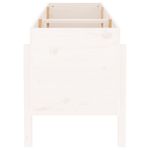 Casa si Gradina - Gradinarit si plante - Plante si ghivece - Ghivece si suporturi - Strat inaltat de gradina, alb, 160x50x57 cm, lemn masiv de pin - Infinity.ro