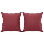 Casa si Gradina - Mobilier - Canapele si coltare - Canapele - Canapea cu 2 locuri cu pernute, rosu vin 140 cm piele ecologica - Infinity.ro