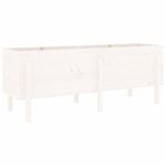 Casa si Gradina - Gradinarit si plante - Plante si ghivece - Ghivece si suporturi - Strat inaltat de gradina, alb, 160x50x57 cm, lemn masiv de pin - Infinity.ro