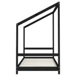 Casa si Gradina - Mobilier - Mobilier copii - Patuturi copii - Cadru de pat pentru copii negru 2x(90x190) cm lemn masiv de pin - Infinity.ro
