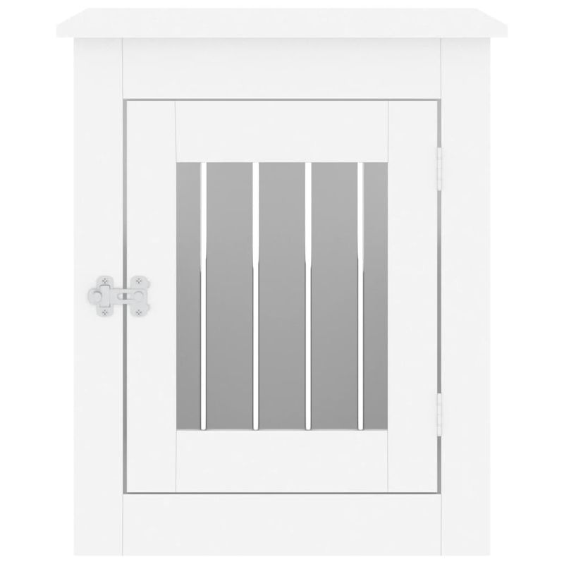 Petshop - Accesorii petshop - Culcusuri si custi - Custi interior si exterior - Lada pentru caini, alb, 55x75x65 cm, lemn prelucrat - Infinity.ro